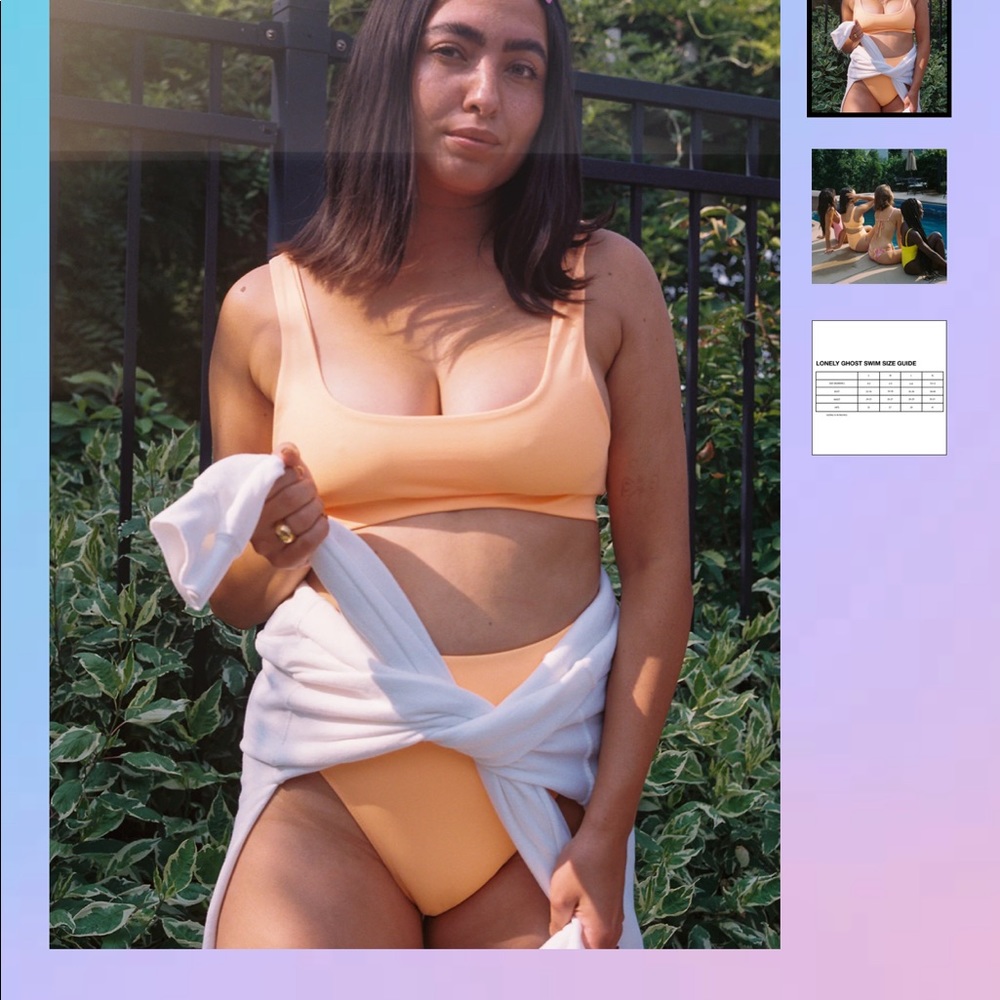 Lonely Ghost Size M High Waist Bikini Set NEVER BEEN WORN